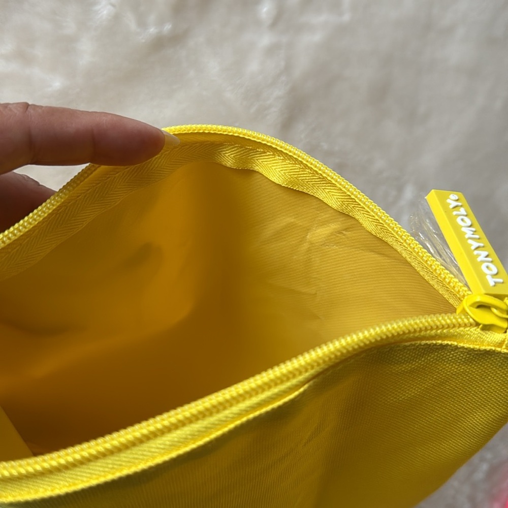 Tonymoly Bright Yellow Brand New Makeup Cosmetic Bag View 5